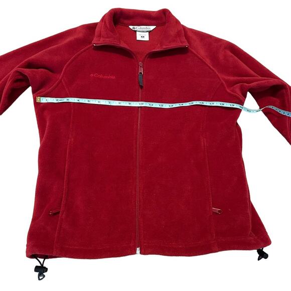 Columbia Women’s Red Fleece Fast Trek II Zip Up Jacket, Size Medium - Picture 12 of 15